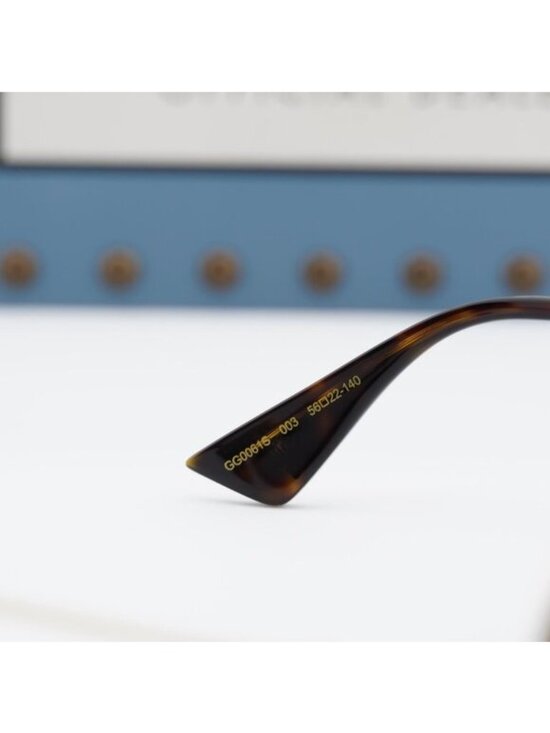 Gucci GG0061S 003 Round Sunglasses - Gold/Green/Red main image 7